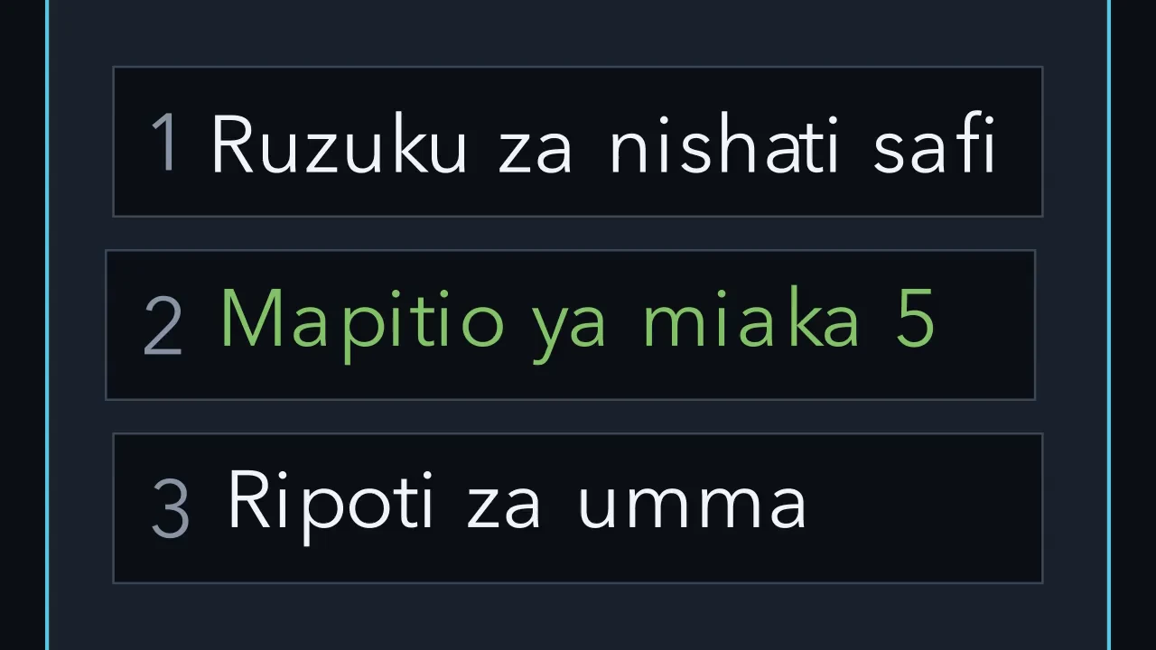Vuta karibu uone kinachobadilika.